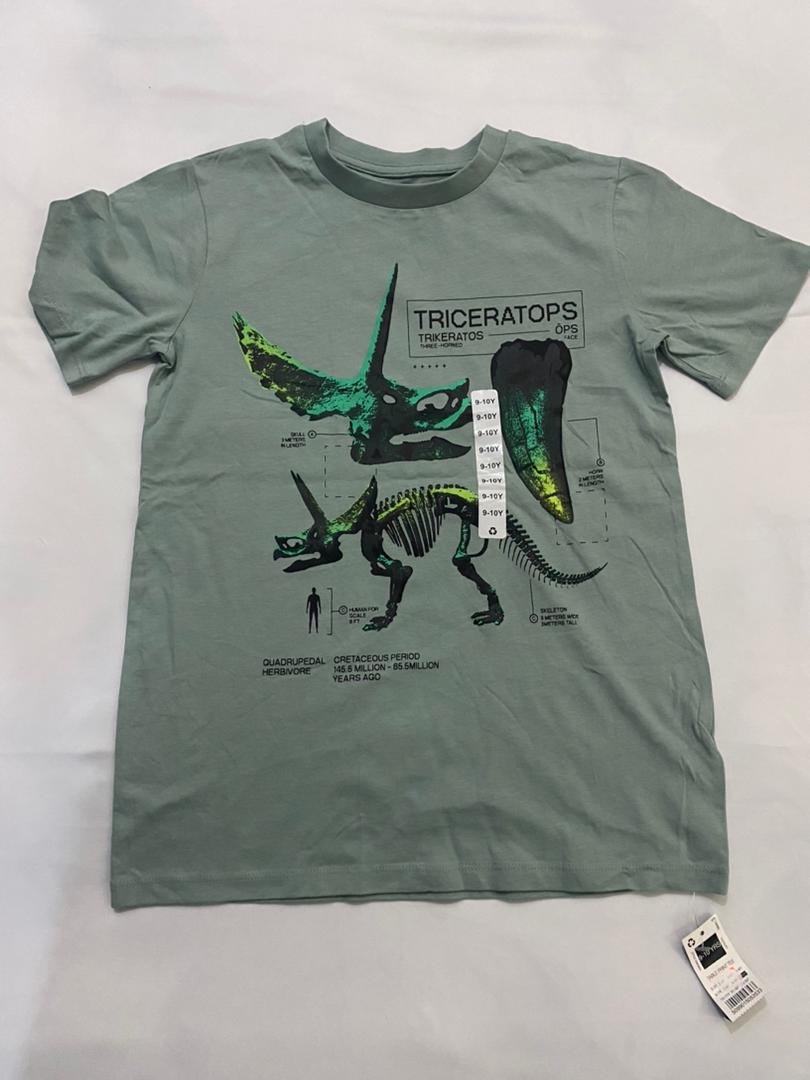 TRICERATOPS SHIRT FOR  8-9yrs