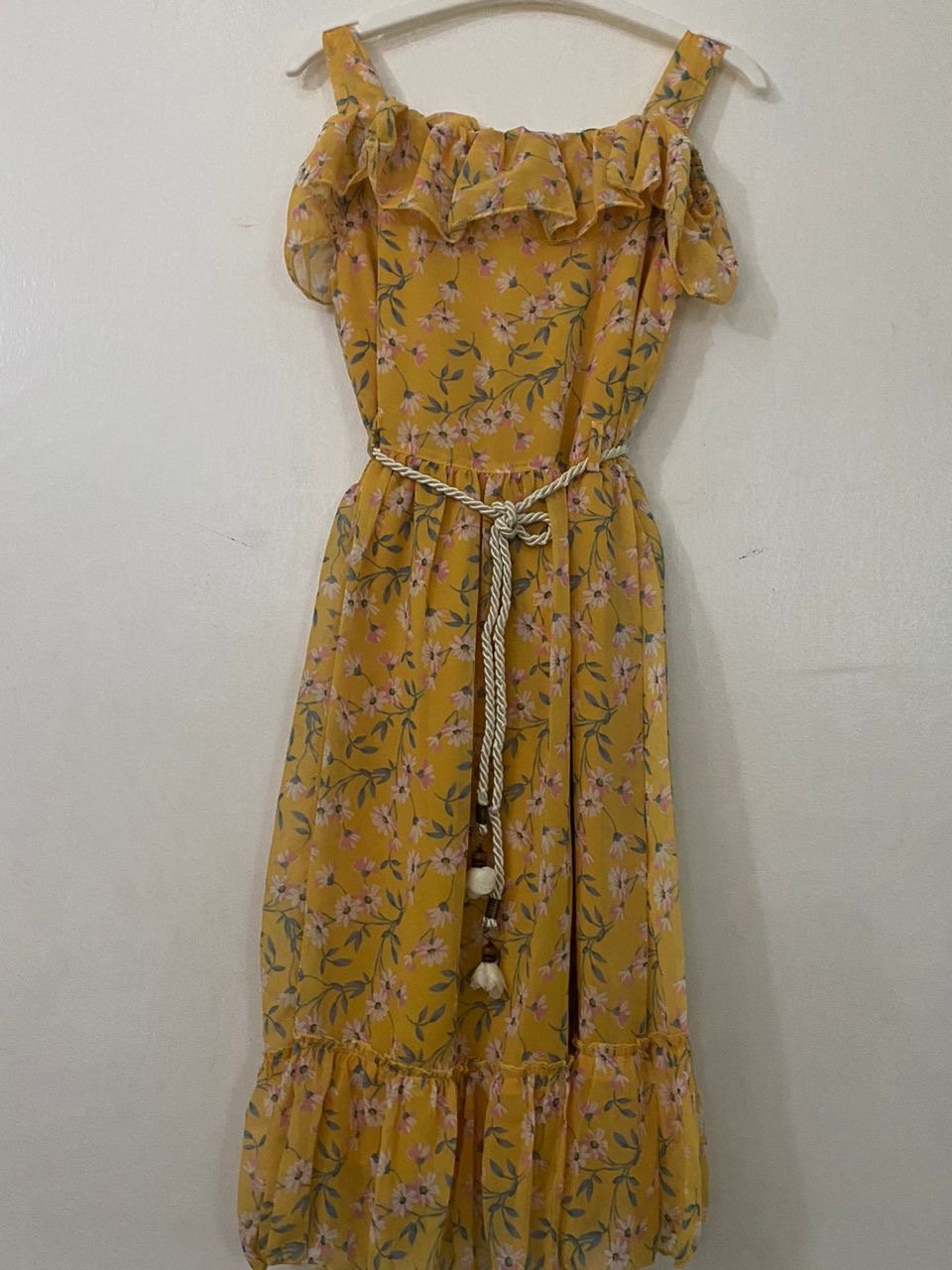 Small Sisi Floral Chiffon Dress (Yellow)